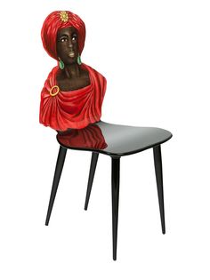 Fornasetti стул со скульптурной спинкой