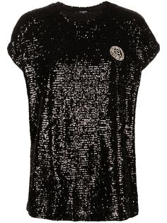 Balmain футболка с пайетками
