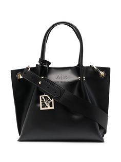 Armani Exchange сумка-тоут с тисненым логотипом