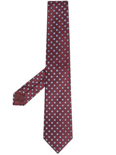 Emporio Armani жаккардовый галстук с геометричной вышивкой