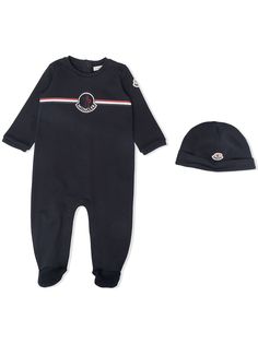 Moncler Enfant комплект из пижамы и шапки