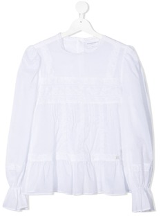 Ermanno Scervino Junior блузка с кружевом