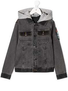 Zadig & Voltaire Kids джинсовая куртка с капюшоном