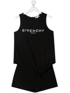 Givenchy Kids клетчатый комбинезон без рукавов с логотипом