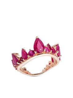 Fernando Jorge кольцо Electric Crown из розового золота с рубинами