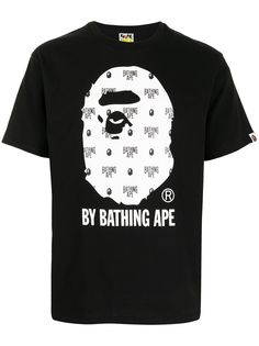 A BATHING APE® футболка с круглым вырезом и логотипом Bape