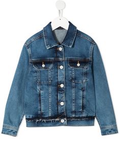 Zadig & Voltaire Kids джинсовая куртка с вышивкой пейсли