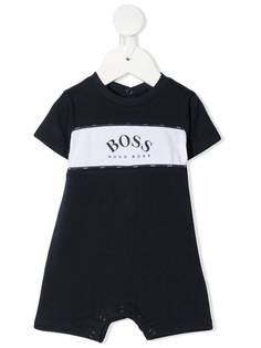 BOSS Kidswear двухцветный комбинезон с логотипом