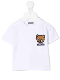 Moschino Kids футболка с вышивкой Teddy Bear