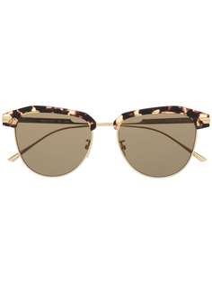 Bottega Veneta Eyewear солнцезащитные очки в D-образной оправе с логотипом