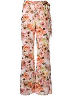 Patrizia Pepe брюки широкого кроя с цветочным принтом