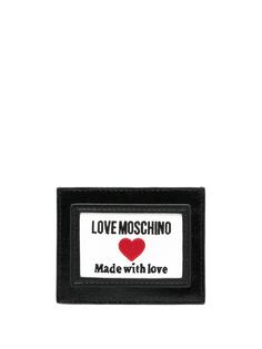 Love Moschino картхолдер с вышитым логотипом
