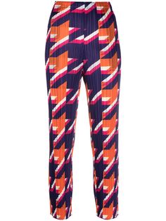 Pleats Please Issey Miyake плиссированные брюки в ломаную клетку