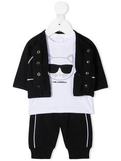Karl Lagerfeld Kids спортивный костюм с принтом Choupette