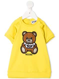Moschino Kids футболка с короткими рукавами и вышивкой Teddy Bear