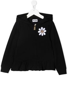 Moschino Kids худи с принтом Teddy Bear и оборками