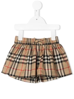 Burberry Kids клетчатые шорты с эластичным поясом