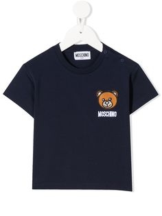 Moschino Kids футболка с вышивкой Teddy Bear
