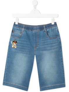 Moschino Kids джинсовые шорты с логотипом