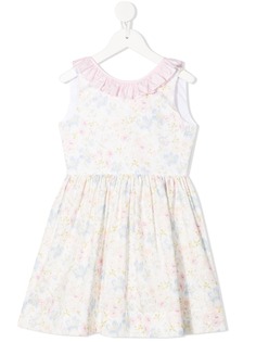 Il Gufo платье-трапеция с цветочным принтом и оборками