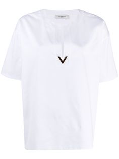 Valentino блузка с разрезом VGold