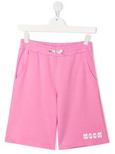 MSGM Kids спортивные шорты с логотипом