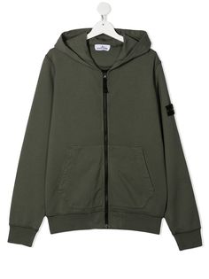 Stone Island Junior худи с нашивкой-логотипом