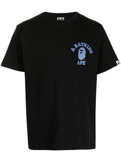 A BATHING APE® футболка с круглым вырезом и логотипом Bape