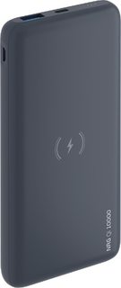 Внешний аккумулятор Deppa NRG Qi 10000 mAh, QC 3.0, Power Delivery 18W, Qi 10W Graphite (33552)