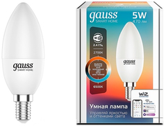 Светодиодная лента Gauss Smart Home DIM+CCT E14 C37 5W