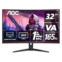 Монитор игровой AOC Gaming CQ32G2SE/BK 31.5" черный/красный