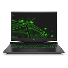 Ноутбук HP Pavilion Gaming 17-cd1088ur, 17.3", IPS, Intel Core i5 10300H 2.5ГГц, 16ГБ, 1000ГБ, 256ГБ SSD, NVIDIA GeForce GTX 1650 Ti - 4096 Мб, Free DOS, 381C6EA, черный/зеленый