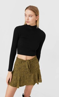 Stradivarius Юбка-Шорты Струящегося Кроя С Принтом Multicolor Xl