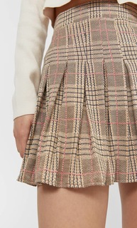 Stradivarius Юбка В Складку Цвет Камня S