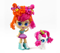 Кукла Silverlit Кёрли гёрлс Именинница Мейли с белым котёнком Лулу (розовый)