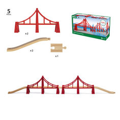 Железная дорога Brio Подвесной мост; двойной; 5 элементов (разноцветный)