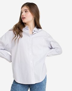 Полосатая рубашка oversize Gloria Jeans