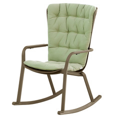 Кресло-качалка Nardi folio с подушкой табак+подушка зеленый