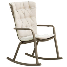 Кресло-качалка Nardi folio с подушкой табак+подушка лен