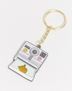 Брелок для ключей в винтажном стиле с полароидом и средним пальцем Typo-Мульти
