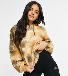 Кремовый худи с принтом тай-дай ellesse – эксклюзивно для ASOS-Белый