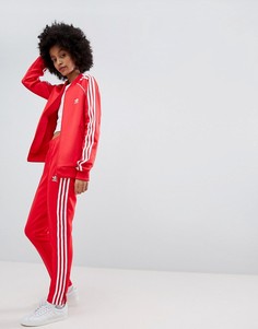 Красные спортивные штаны с тремя полосами adidas Originals adiclor-Красный