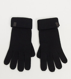 Черные перчатки из мериносовой шерсти AllSaints-Черный цвет