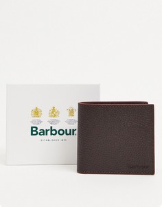 Коричневый бумажник из зернистой кожи Barbour