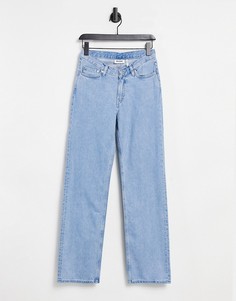 Прямые джинсы светло-голубого цвета из органического хлопка Weekday Twin-Голубой