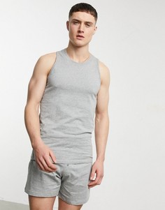 Пижамный комплект из трусов-боксеров и майки серого меланжевого цвета ASOS DESIGN-Серый