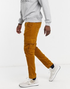 Светло-коричневые вельветовые брюки-карго New Look-Коричневый цвет