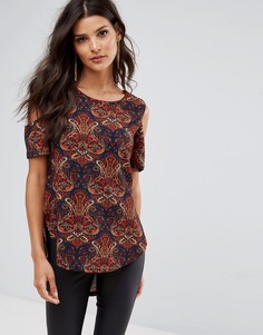 Топ с открытыми плечами и принтом Ax Paris-Мульти