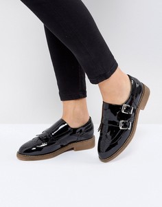 Монки на плоской подошве ASOS MASTERMIND-Черный