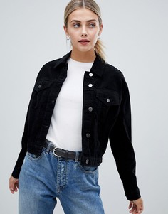 Черная вельветовая куртка ASOS DESIGN-Синий